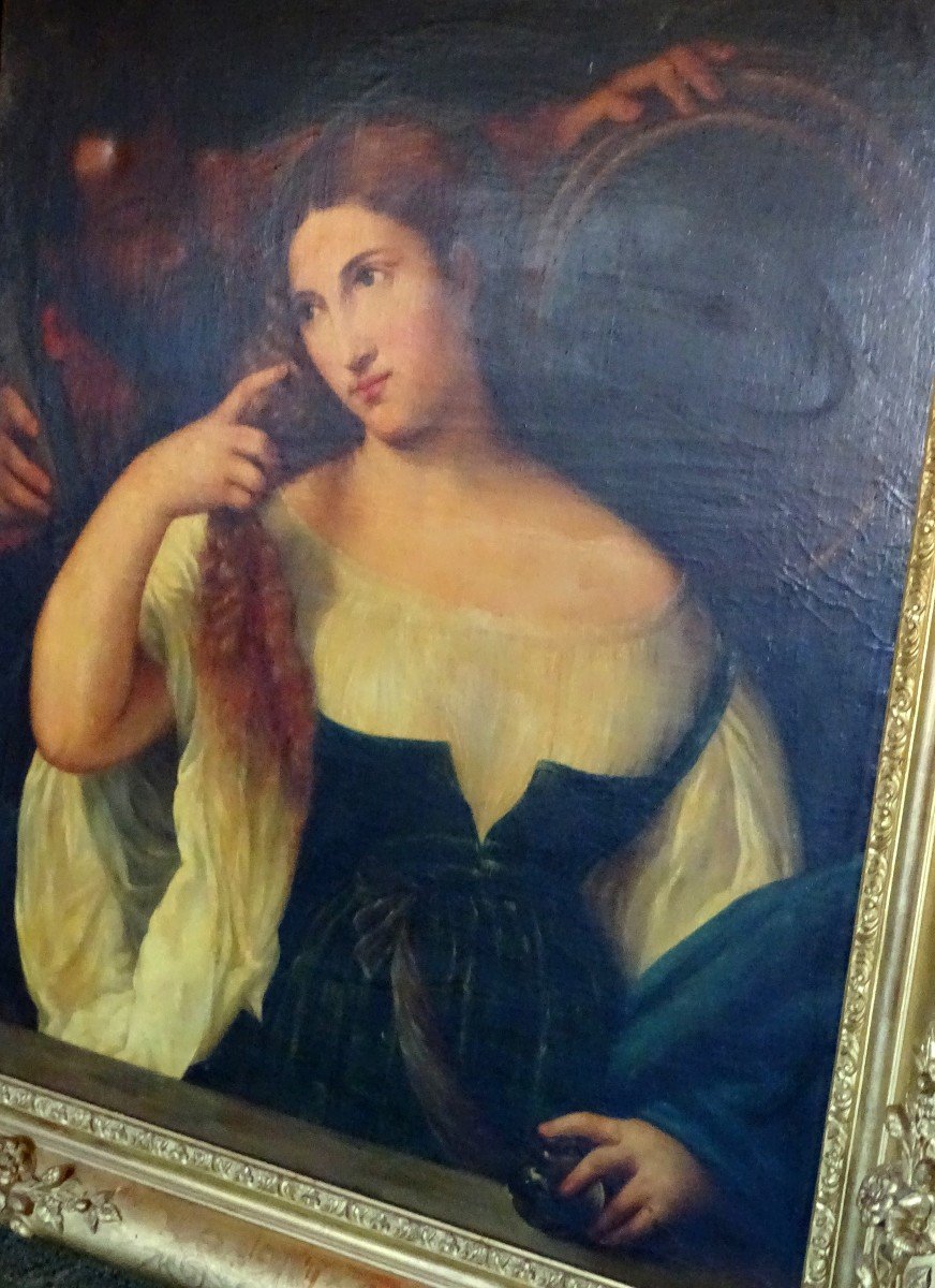 According To Titian Young Woman At Her Toilet 19th-photo-1