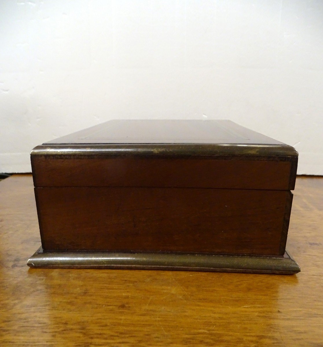 Card Box In Mahogany And Brass Late 19th-photo-1