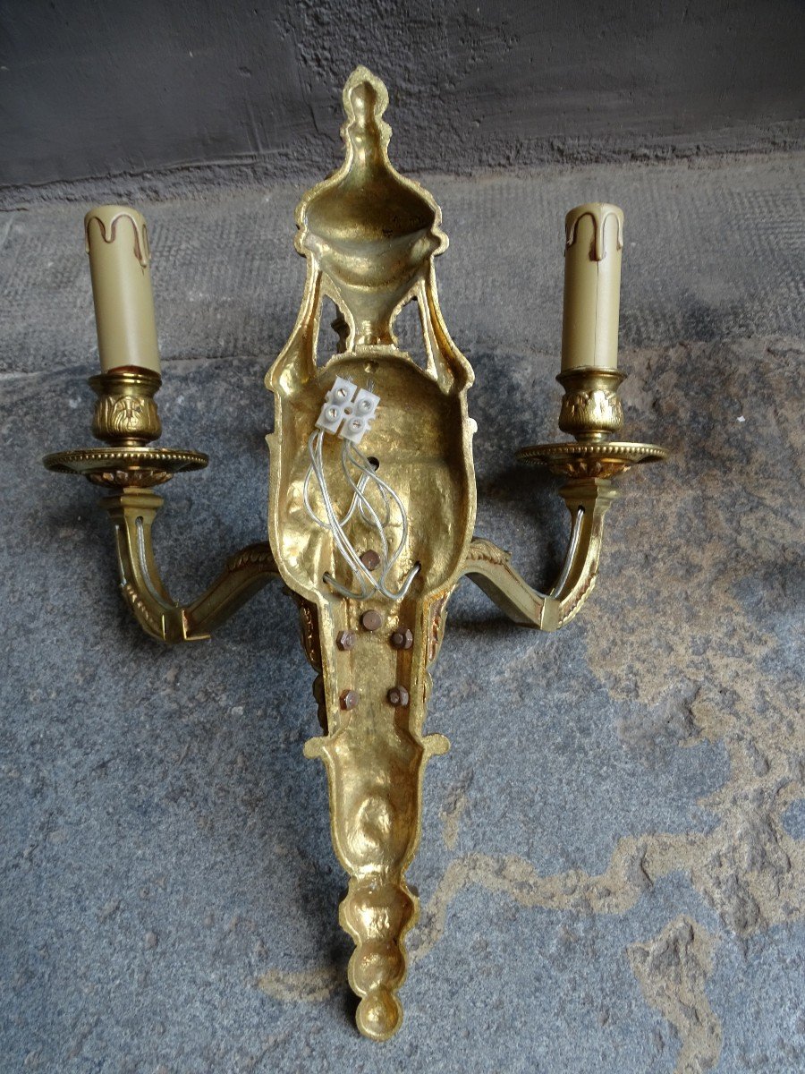 Pair Of Gilt Bronze Wall Lights 1830/1850-photo-3