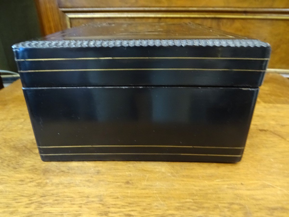 Napoleon III Blackened Wood And Tortoiseshell Box-photo-2