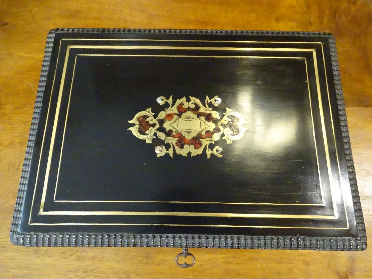 Napoleon III Blackened Wood And Tortoiseshell Box