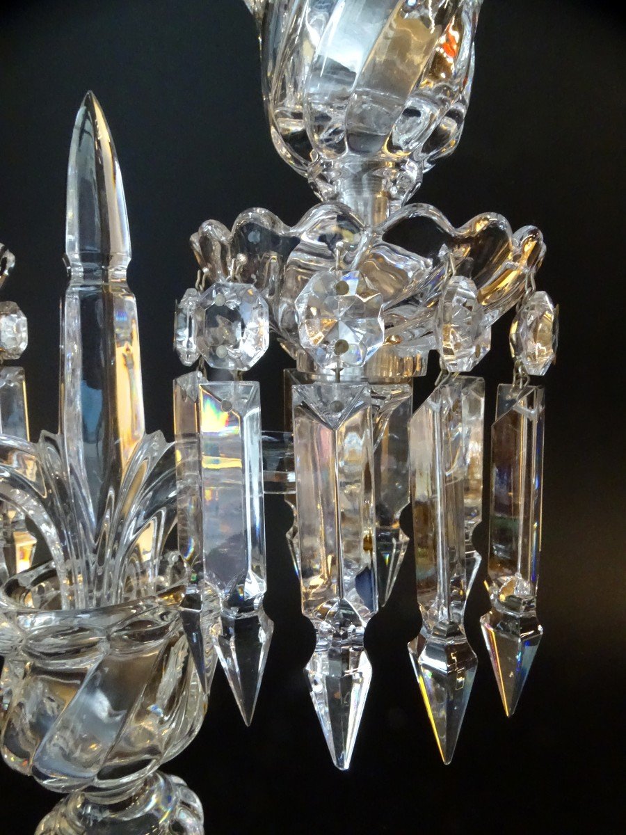 Baccarat Crystal Candelabra / Girandole 20th-photo-4