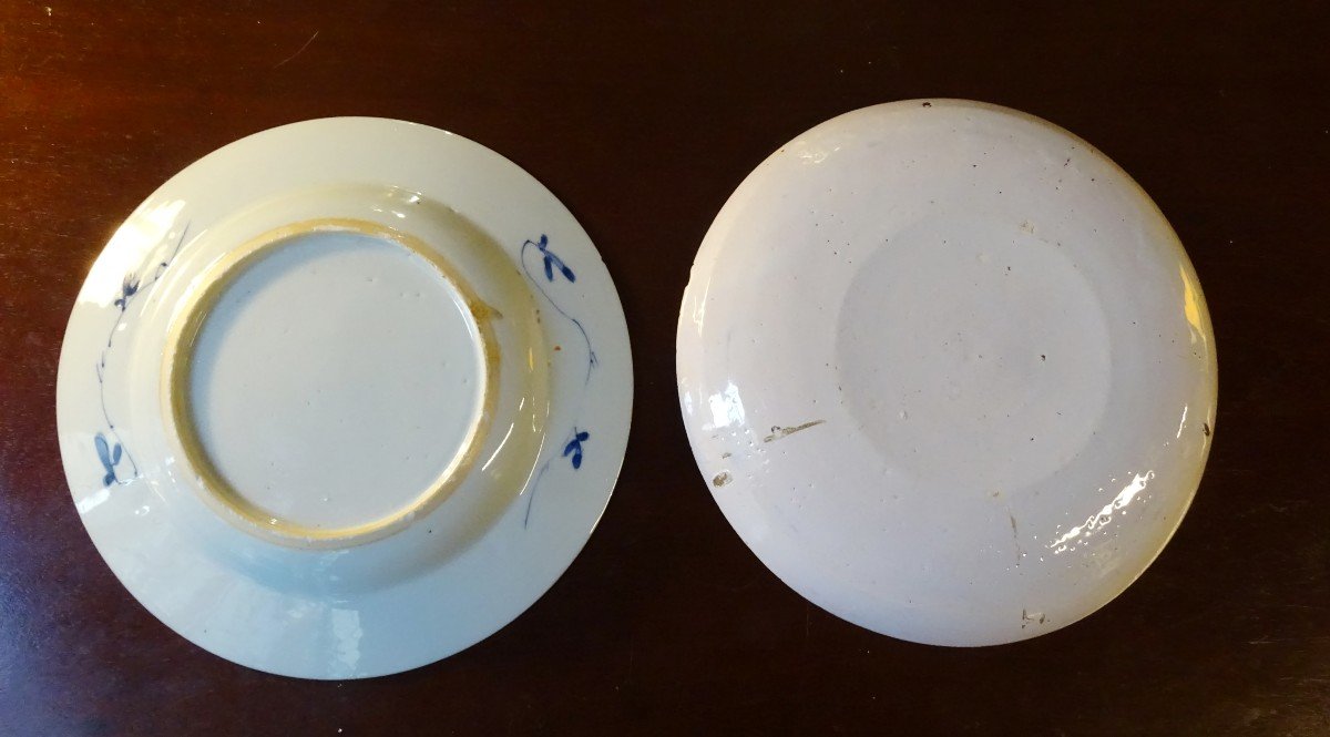 Set Of 2 Plates China And Delft 18th-photo-2