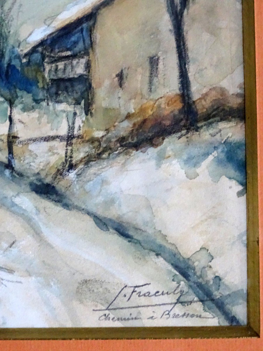 Watercolor "chemin à Bresson" By Fraeuly-photo-2