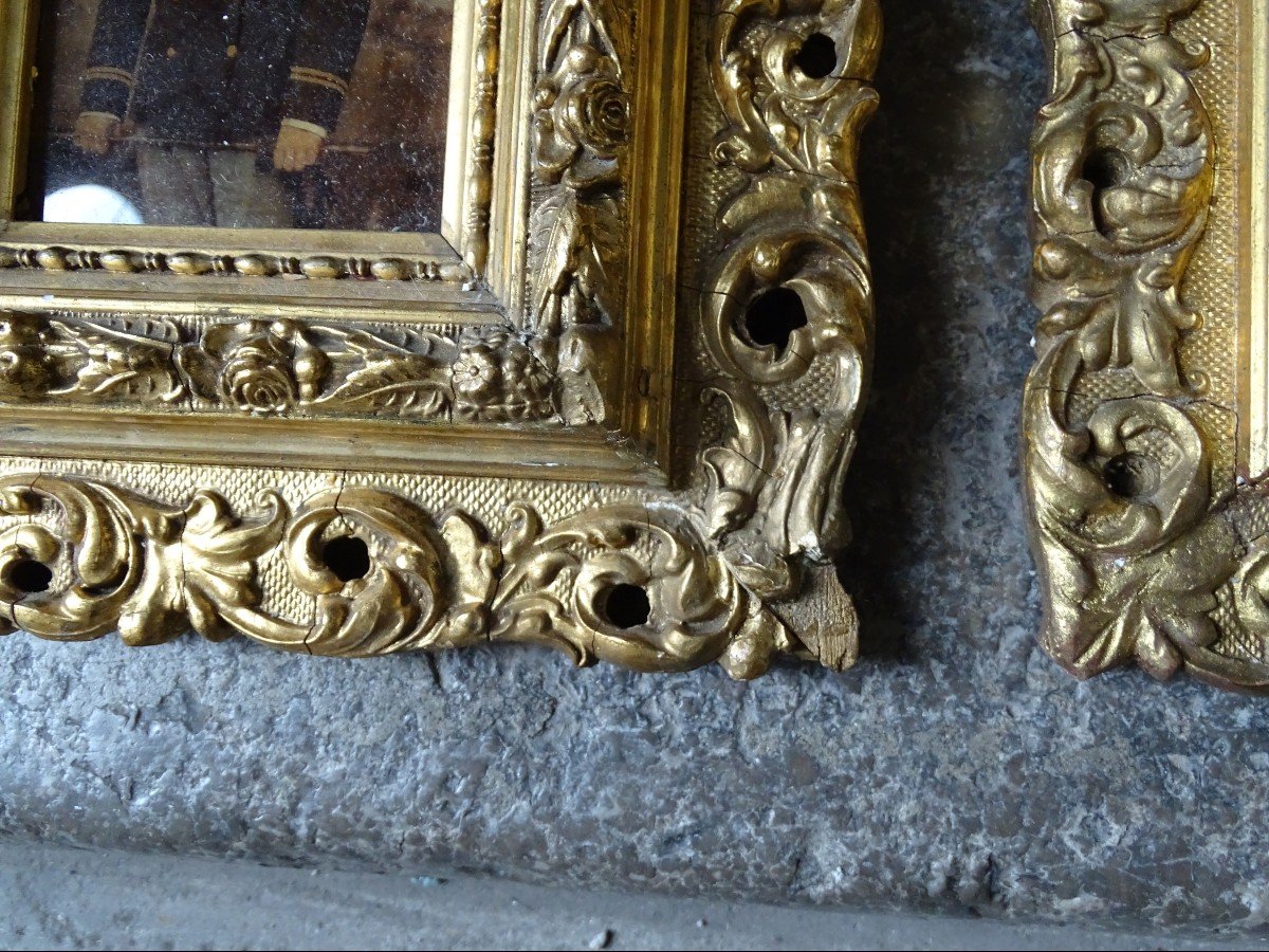 Gilded Wood And Stucco Photo Frames Late 19ème/1900-photo-2