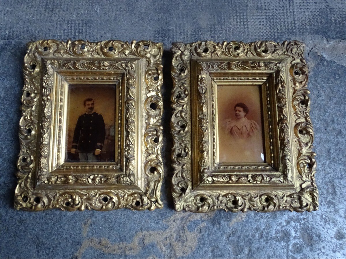 Gilded Wood And Stucco Photo Frames Late 19ème/1900