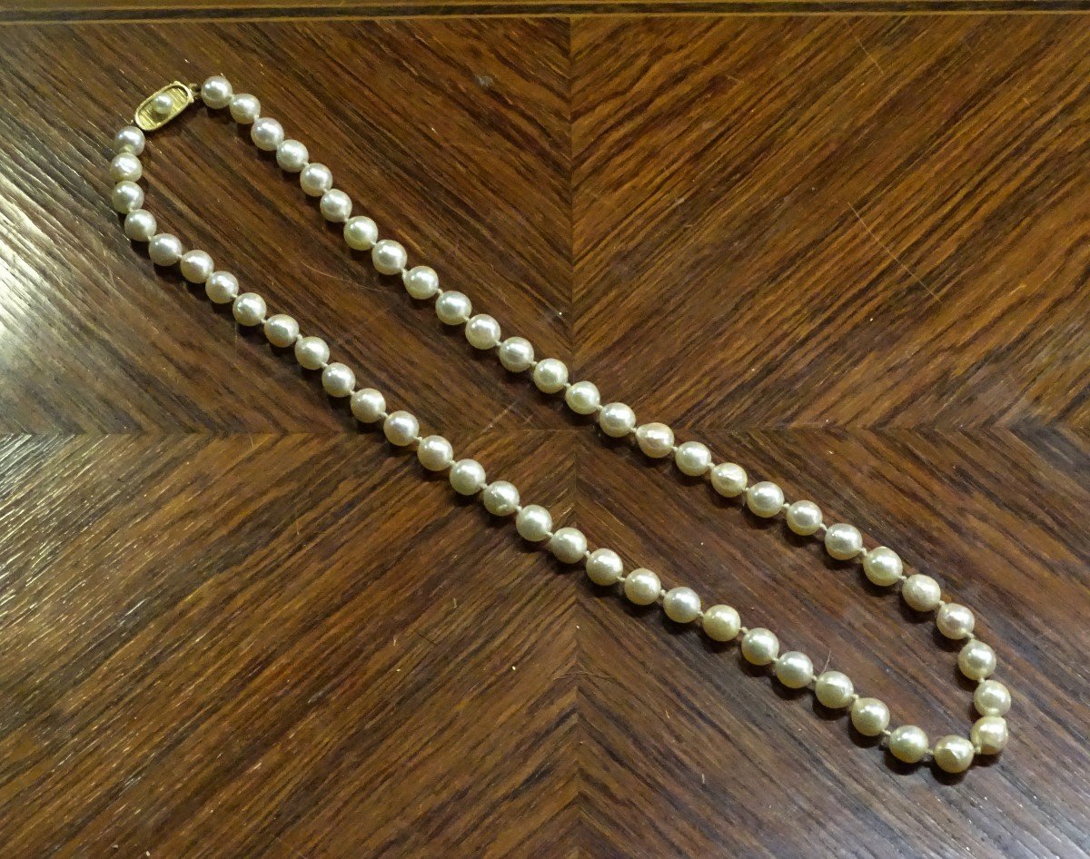 Cultured Pearl And Gold Necklace 1960