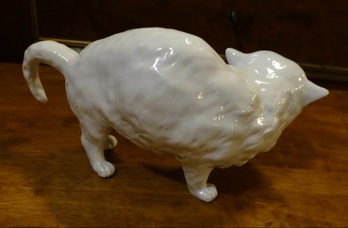 German Porcelain Cat 1900-photo-3