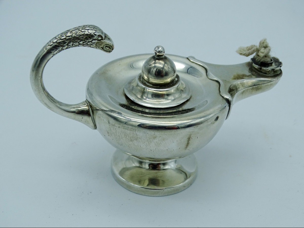 Small English Silver Aladdin's Lamp 20th-photo-2