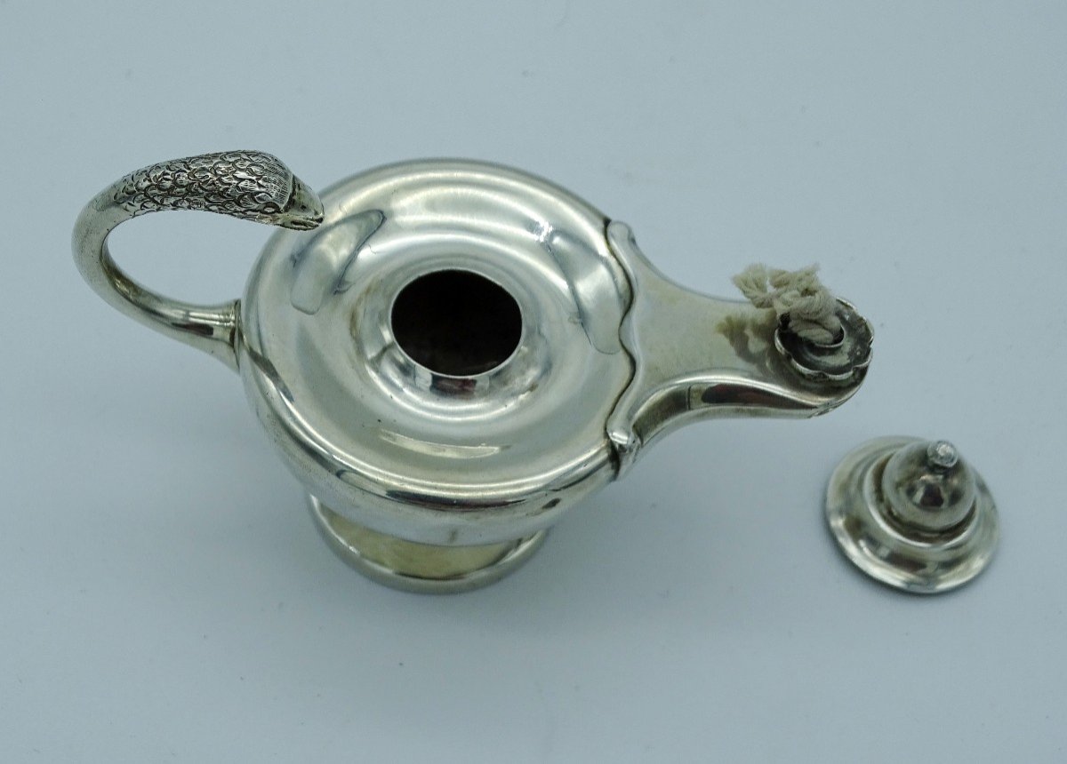 Small English Silver Aladdin's Lamp 20th-photo-3