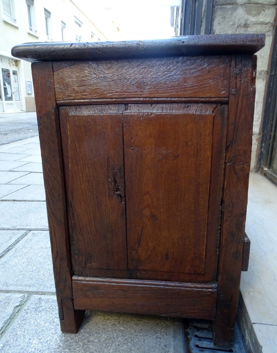 Small Oak Chest Late 19th -photo-4