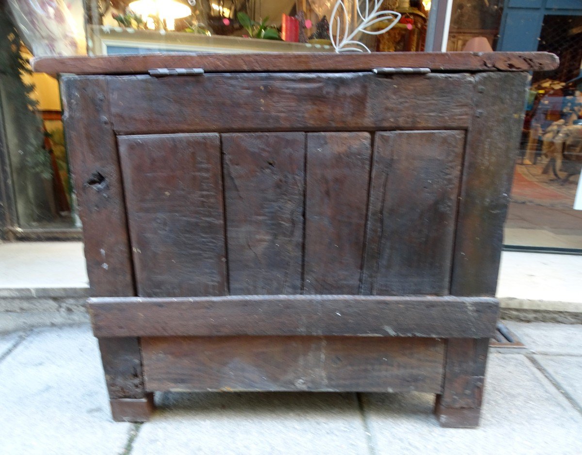 Small Oak Chest Late 19th -photo-1