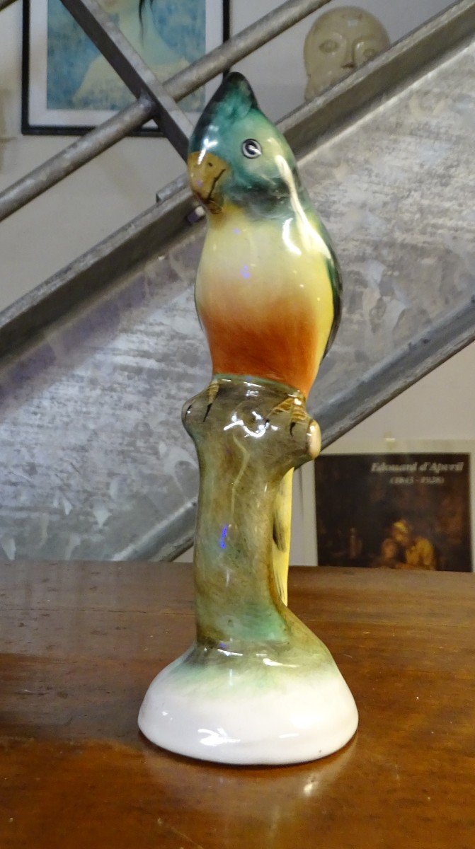 Earthenware Parrot 20th-photo-2