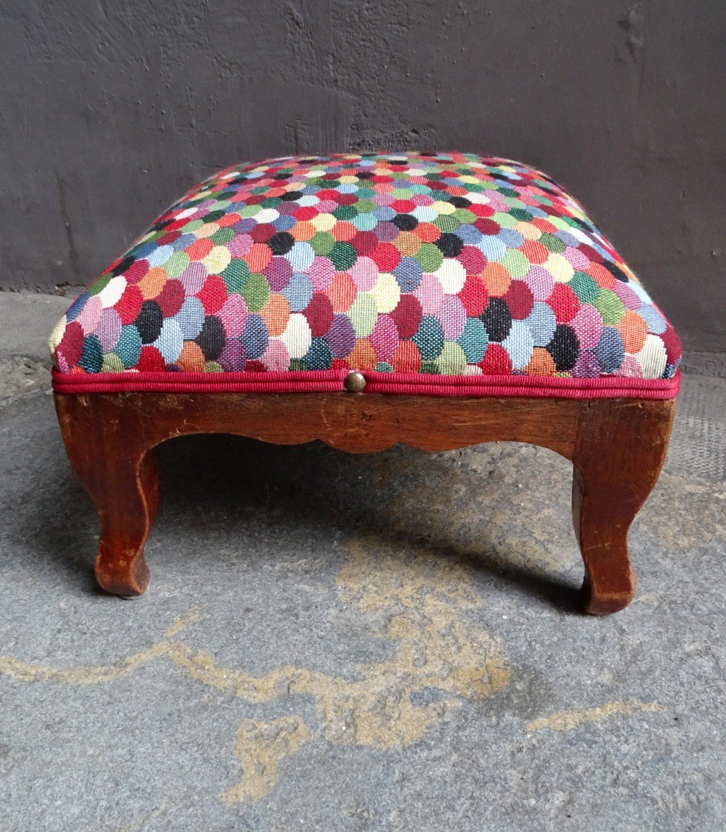 Walnut Footstool Late 19th-photo-2