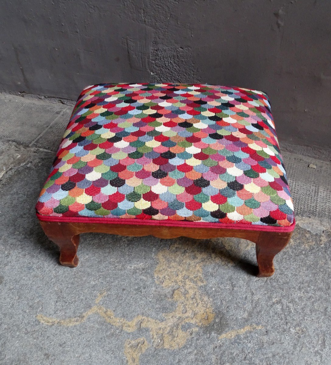 Walnut Footstool Late 19th-photo-3