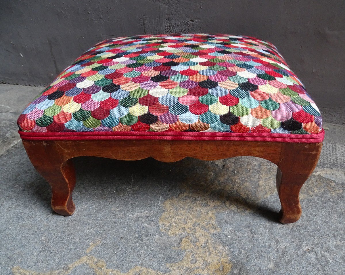 Walnut Footstool Late 19th