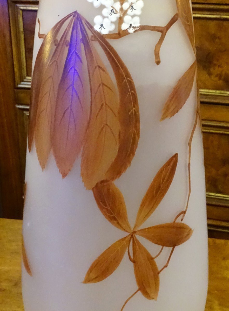 Attributed To Legras Large Vase Art Nouveau-photo-3