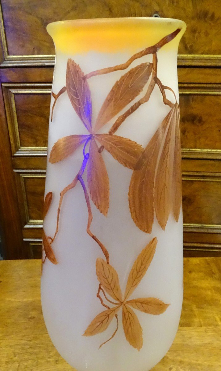 Attributed To Legras Large Vase Art Nouveau-photo-4