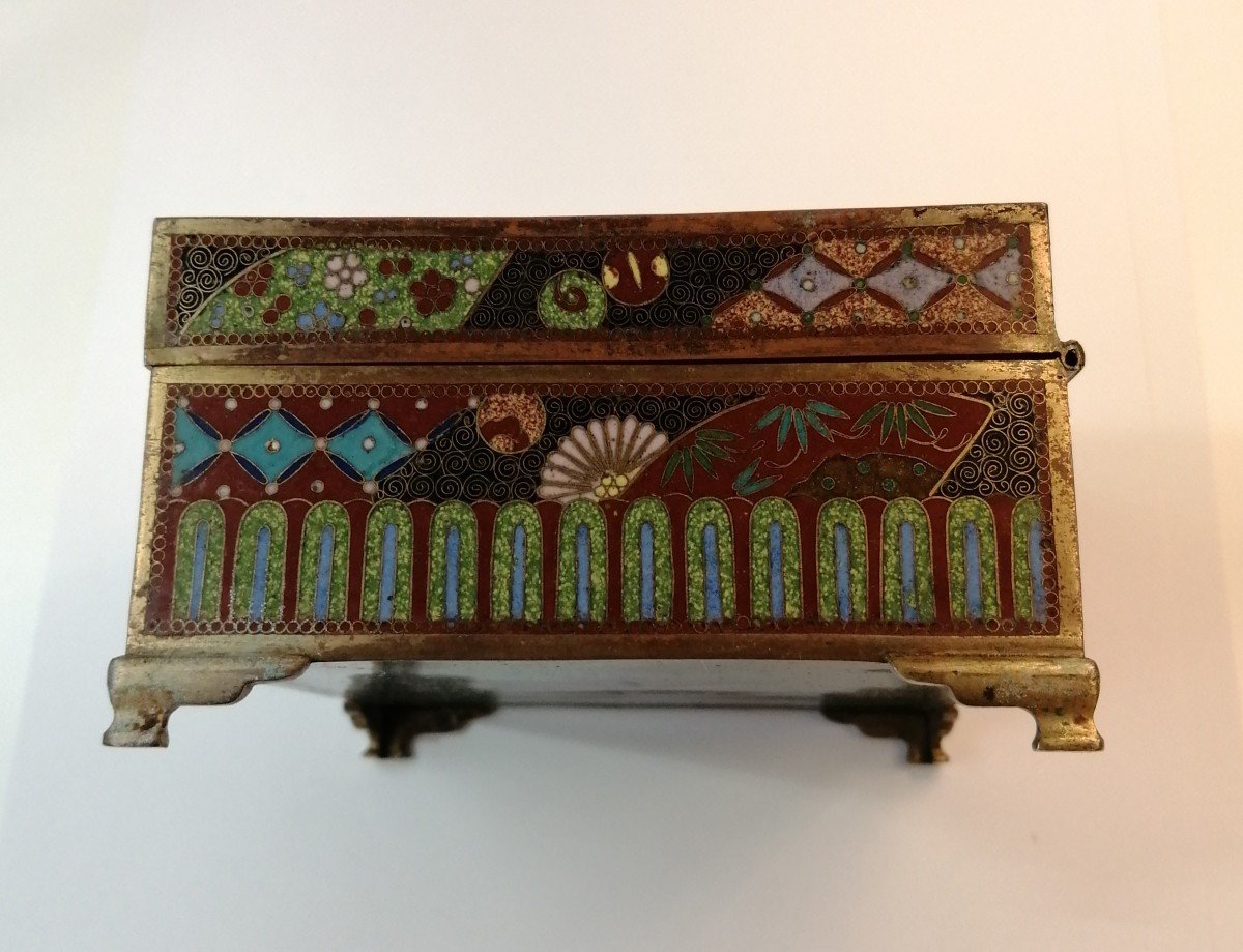 Japanese Cloisonne Box Meijy Period -photo-2