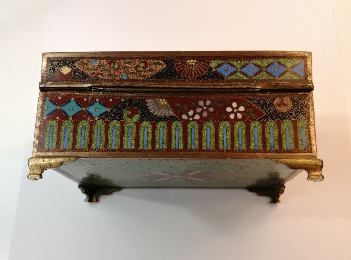 Japanese Cloisonne Box Meijy Period -photo-4