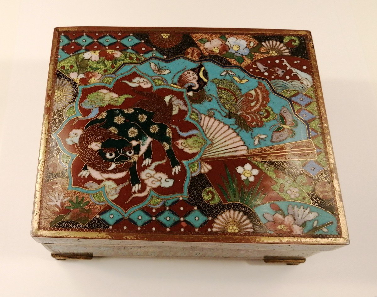 Japanese Cloisonne Box Meijy Period 