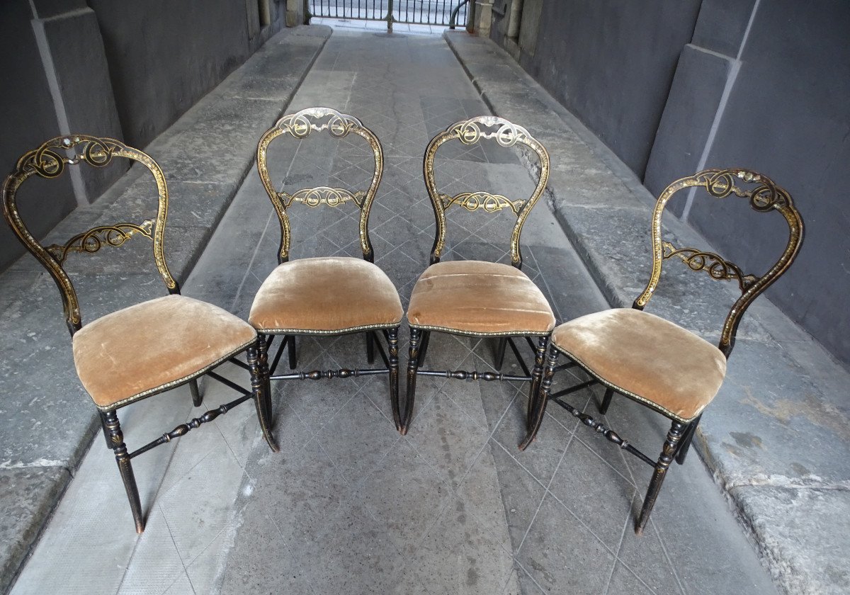 Ensemble De 4 Chaises Napoléon III