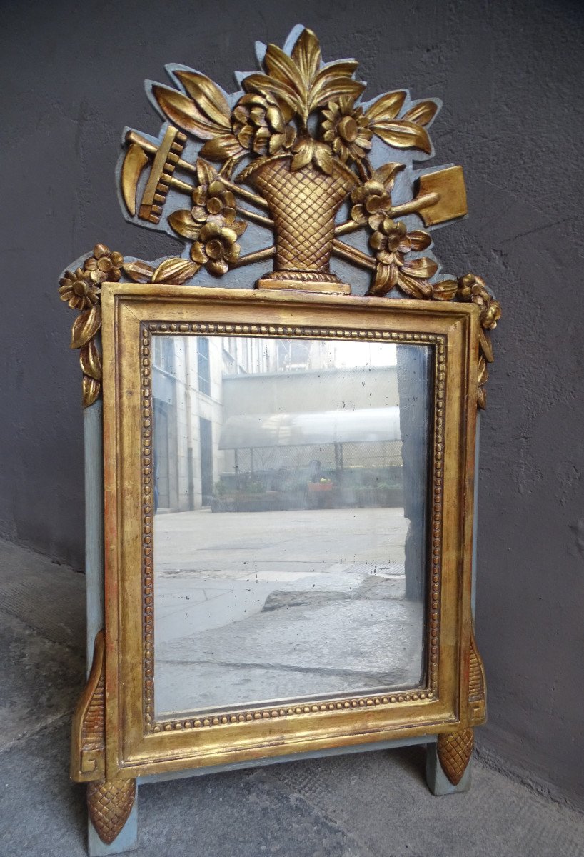 Miroir En Bois Doré  Epoque Fin 18ème