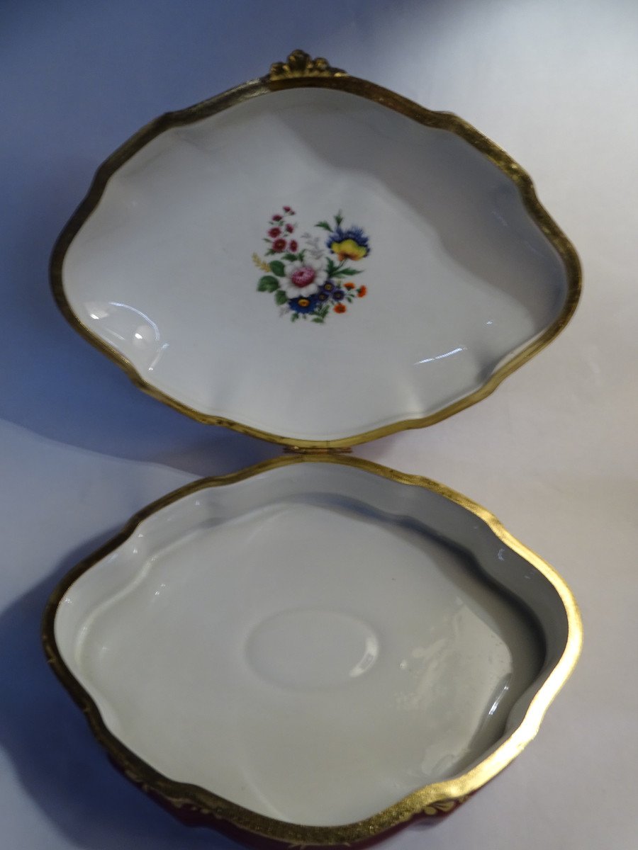 Grand Coffret En Porcelaine De Limoges 20ème-photo-2