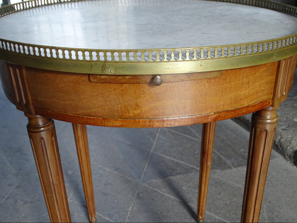 Late 19th Mahogany Bouillotte Table-photo-4