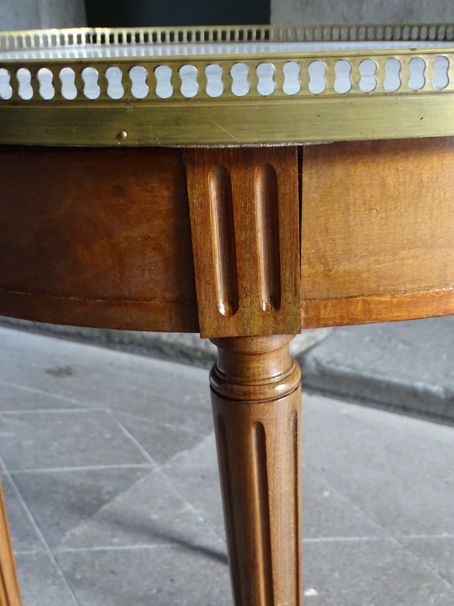 Late 19th Mahogany Bouillotte Table-photo-5