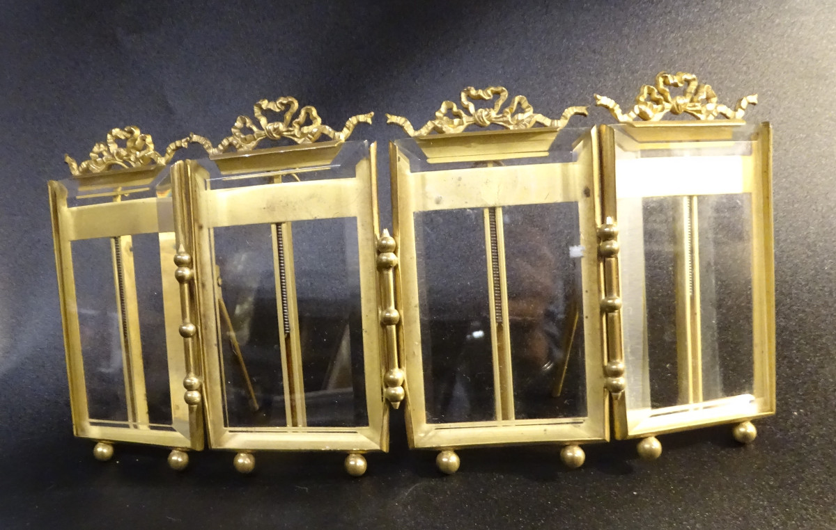 4 Photo Holder In Brass 1900