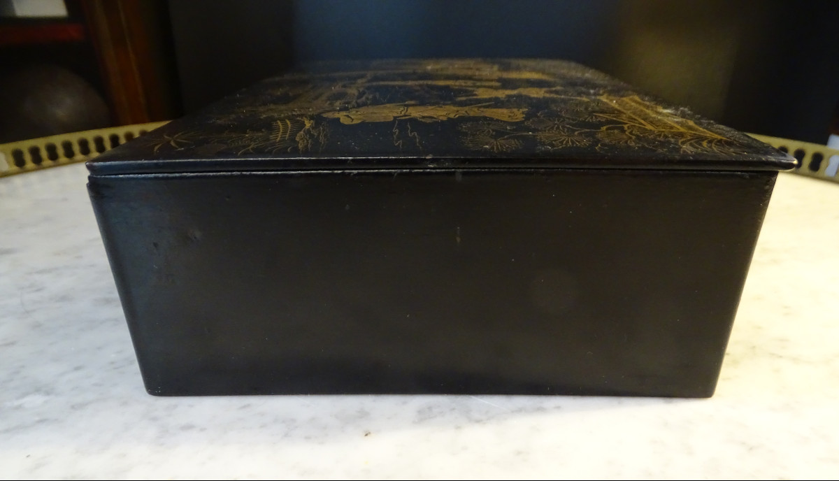 Boiled Cardboard Box Late 19th/1900-photo-4