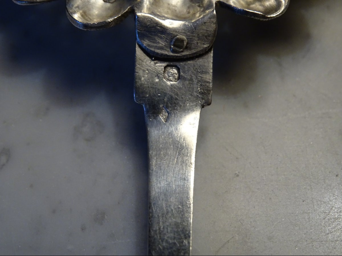 Silver Tea Strainer Spoon 20th-photo-1