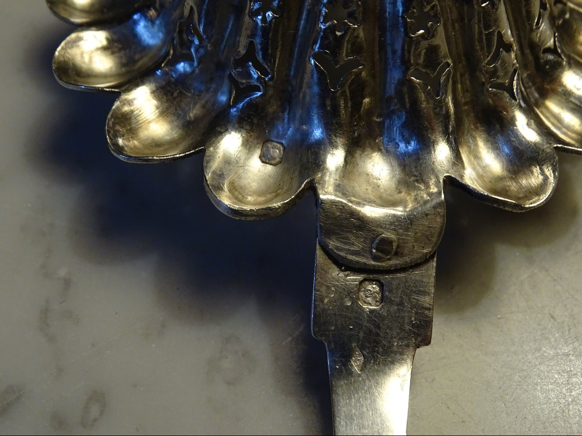 Silver Tea Strainer Spoon 20th-photo-2
