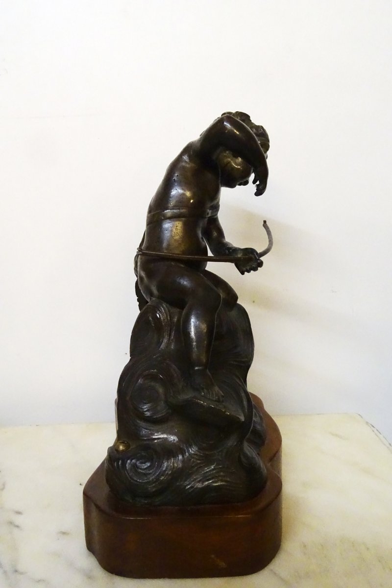 Neptune Enfant Sujet En Bronze 18ème-photo-3