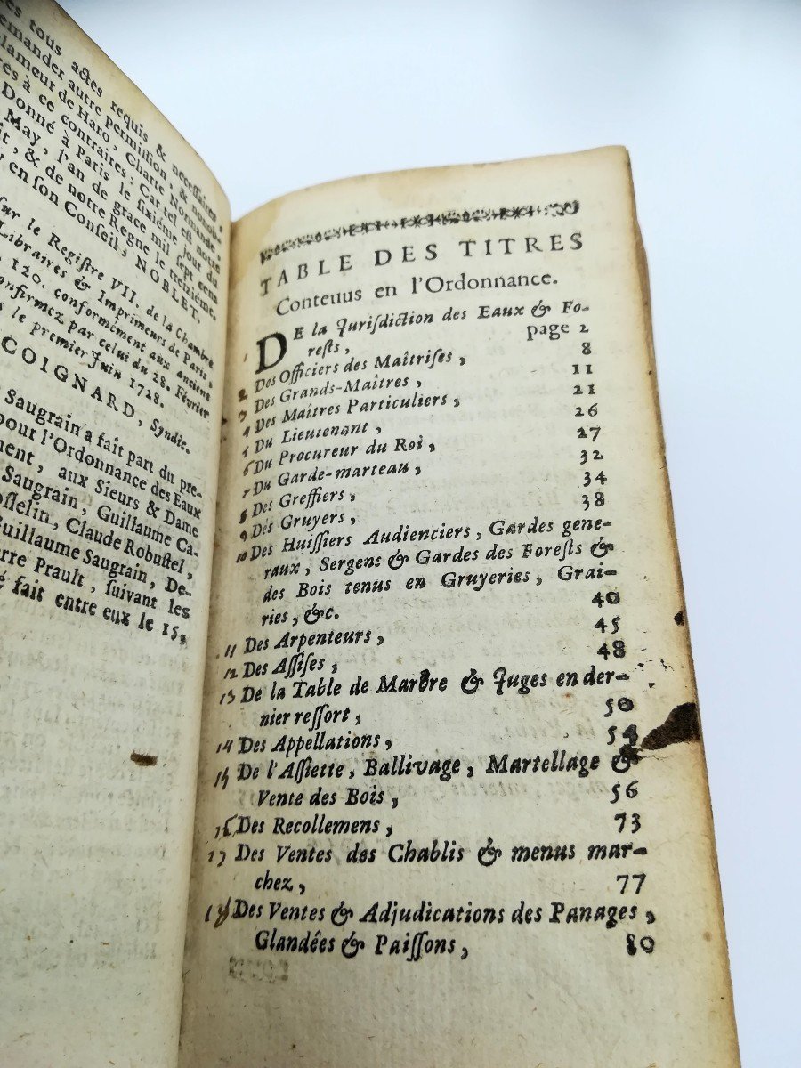 Ordonnance De Louis XIV sur les Eaux Et Forêts Paris 1733-photo-4