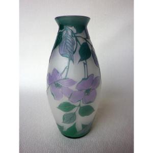 Glass Paste Vase Signed Loetz 
