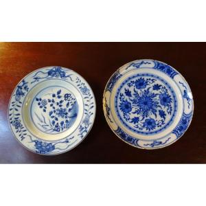 Ensemble de 2 Assiettes Chine Et Delft 18ème