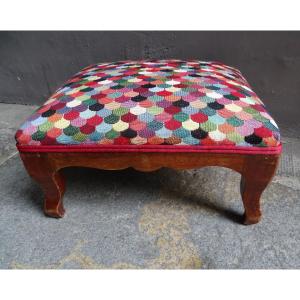 Walnut Footstool Late 19th