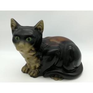 Plaster Siamese Cat Money Bank 50s