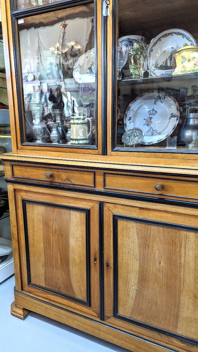 Library-deux-corps-buffet-vitrine-19th-photo-1