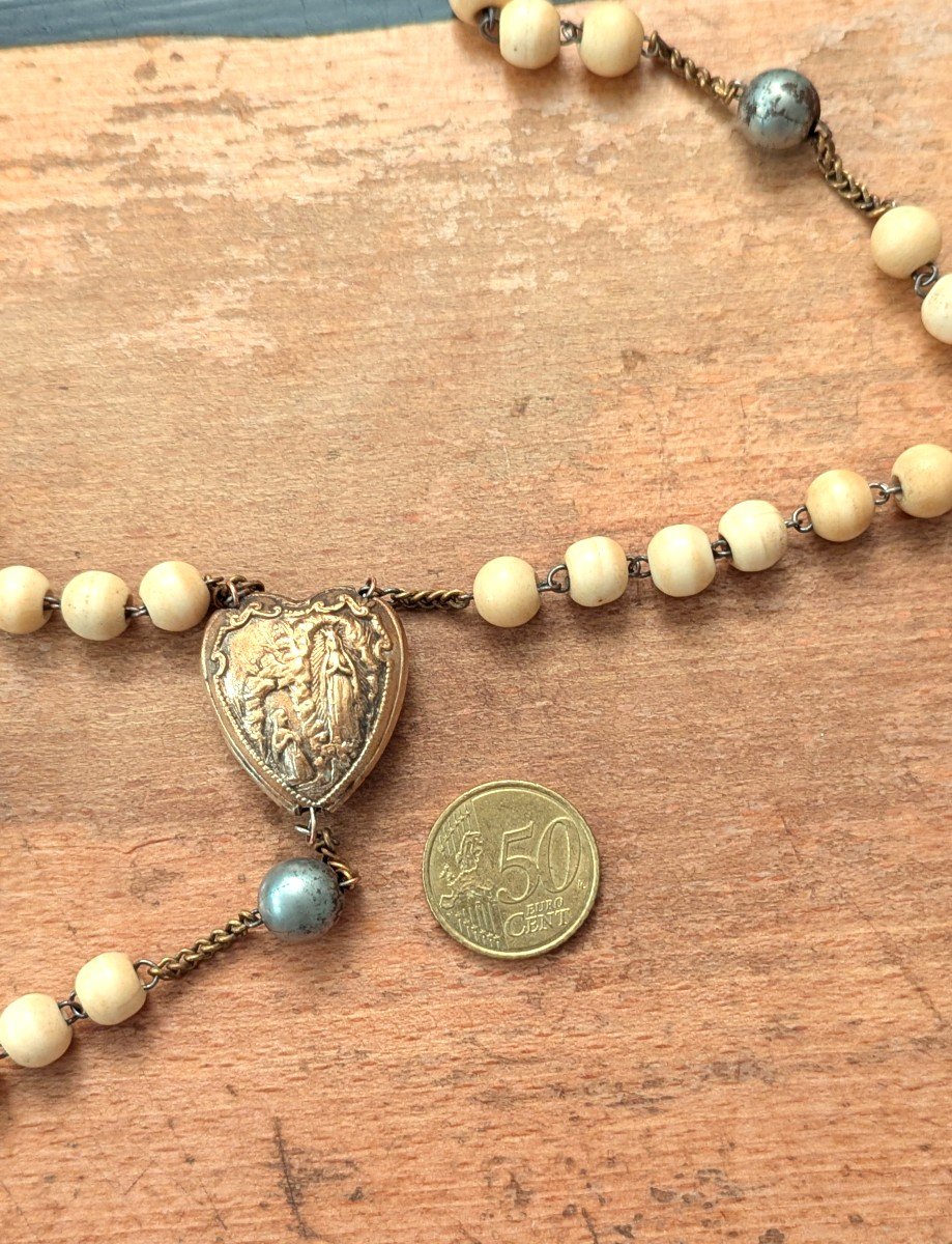 Imposing Rosary, 19th Century, In Bone-lourdes-religion-rosary-photo-4