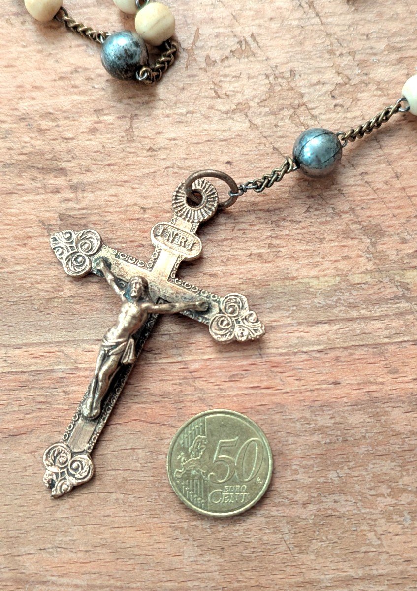 Imposing Rosary, 19th Century, In Bone-lourdes-religion-rosary-photo-1