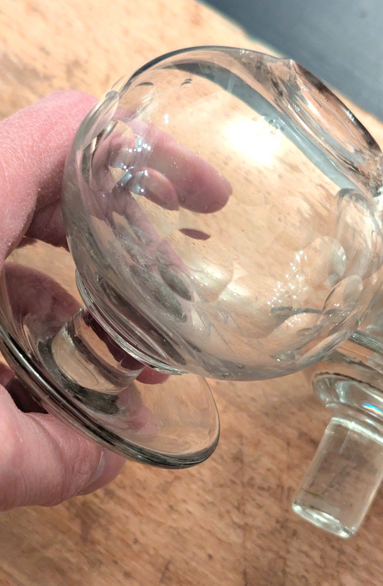 2 Cut Glass Globes For Lacemaker Oil Lamp -photo-3