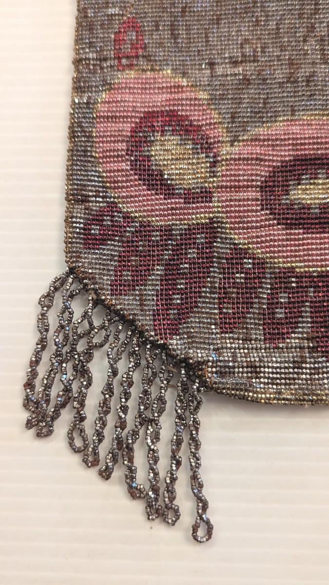 Art Deco Purse, All In Metallic Beads - Ball Bag - Charleston-photo-2