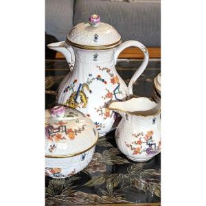 Meissen-décor Porcelain Coffee Service With Yellow Dragon