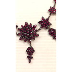 Lovely Antique Necklace, With Garnets - Bohème 