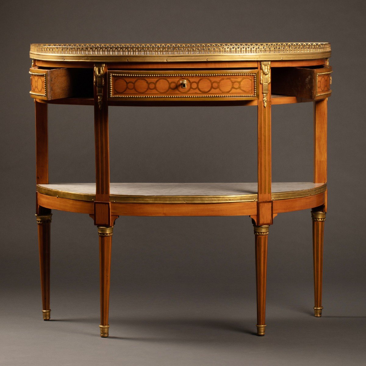 Half-moon Console Louis XVI Period-photo-2