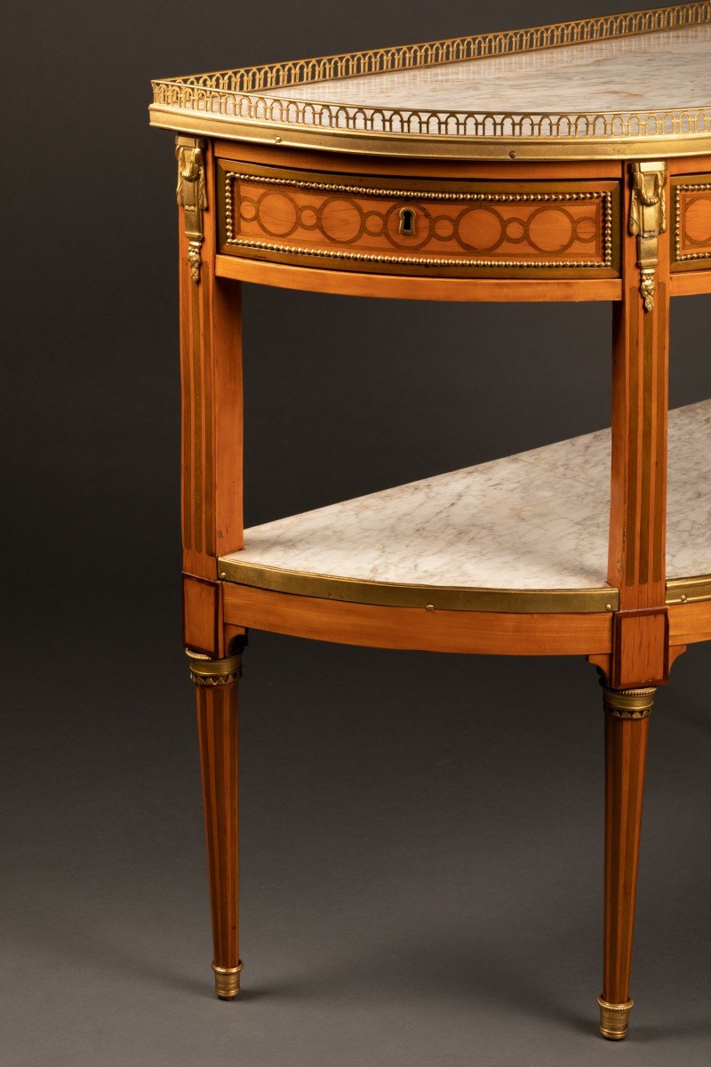 Half-moon Console Louis XVI Period-photo-3