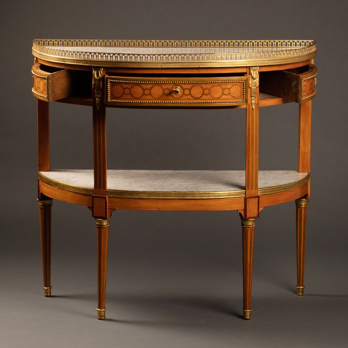 Half-moon Console Louis XVI Period-photo-1